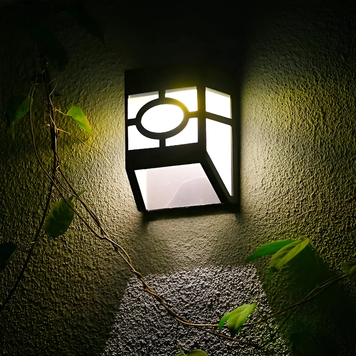 Solar LED Wall Lights Outdoor Waterproof Garden Lamp Set
