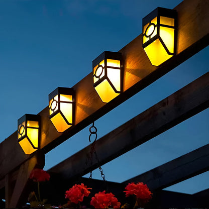 Solar LED Wall Lights Outdoor Waterproof Garden Lamp Set