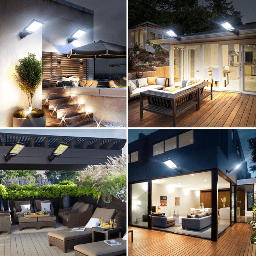 Solar Motion Sensor Wall Light with Remote Control
