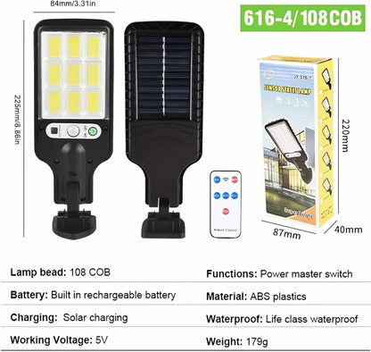 Solar Motion Sensor Wall Light with Remote Control