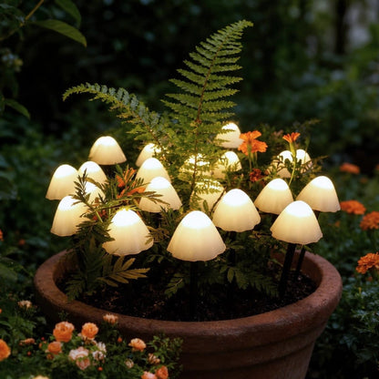 Solar Mushroom Garden Stake Lights Outdoor Decorative Set