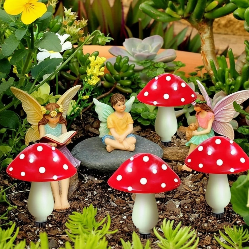 Solar Mushroom Garden Stake Lights Outdoor Decorative Set