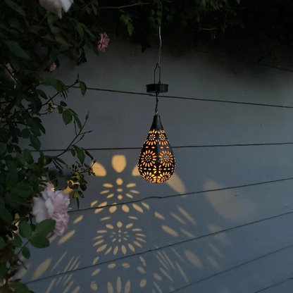 Solar Outdoor Hanging Lantern Waterproof Garden Patio Light