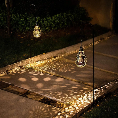 Solar Outdoor Hanging Lantern Waterproof Garden Patio Light