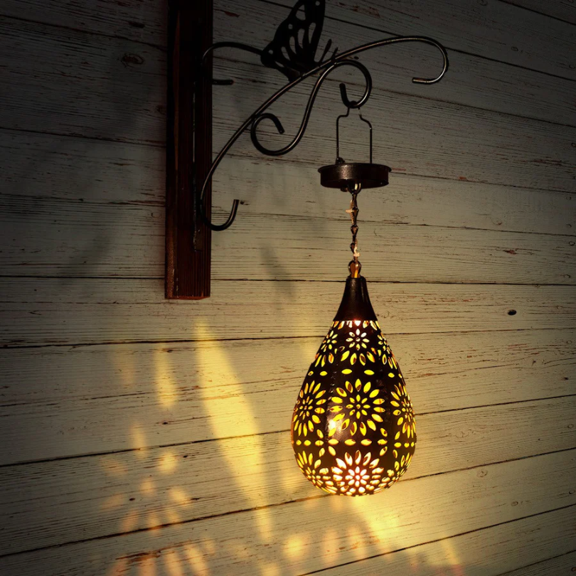 Solar Outdoor Hanging Lantern Waterproof Garden Patio Light
