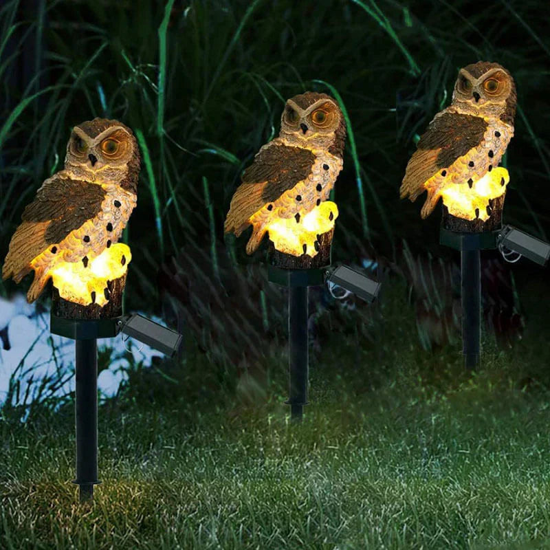 Solar Owl Garden Lamp – Outdoor Decorative Solar Light for Patio, Yard, and Balcony
