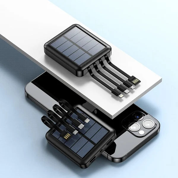 Solar Power Bank High Capacity Portable Charger Outdoor Backup Battery