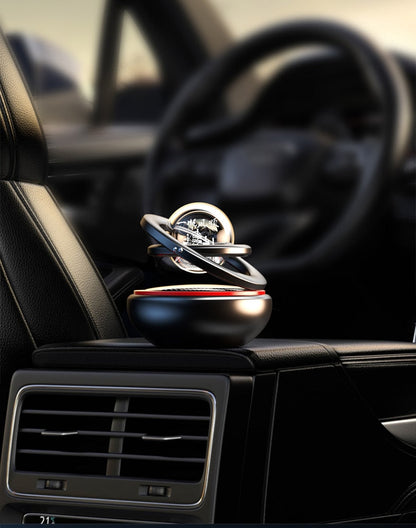 Solar Powered Car Air Freshener Rotating Dashboard Aroma Diffuser Luxury Fragrance Holder