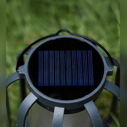 Solar Powered Halloween Lantern Flickering Flame Outdoor Garden Light
