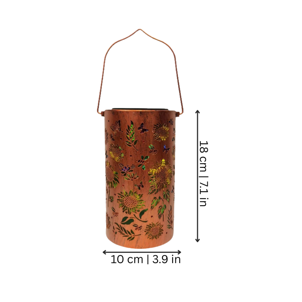 Solar Powered Outdoor Lantern Decorative Garden Light for Patio Pathway and Yard Decor