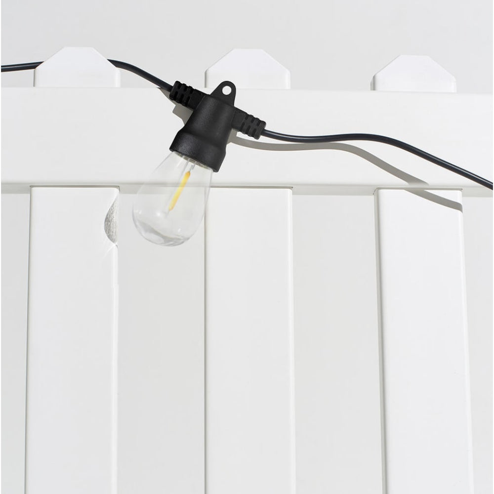 Snoerverlichting op zonne-energie voor buiten met Edison-lampen, tuindecoratie voor terras