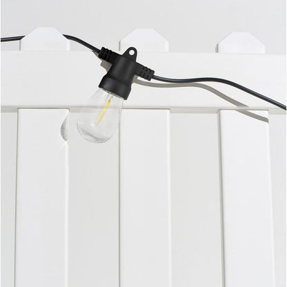 Snoerverlichting op zonne-energie voor buiten met Edison-lampen, tuindecoratie voor terras