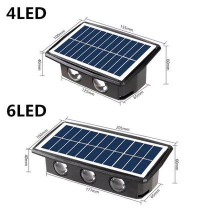Solcelledrevet udendørs væglampe med LED til havebelysning langs stier