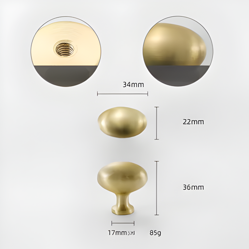 Solid Brass Cabinet Knobs Luxury Drawer Pull Handles Italian Style Hardware