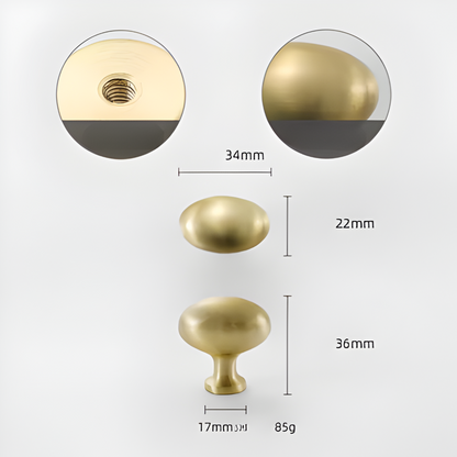 Solid Brass Cabinet Knobs Luxury Drawer Pull Handles Italian Style Hardware