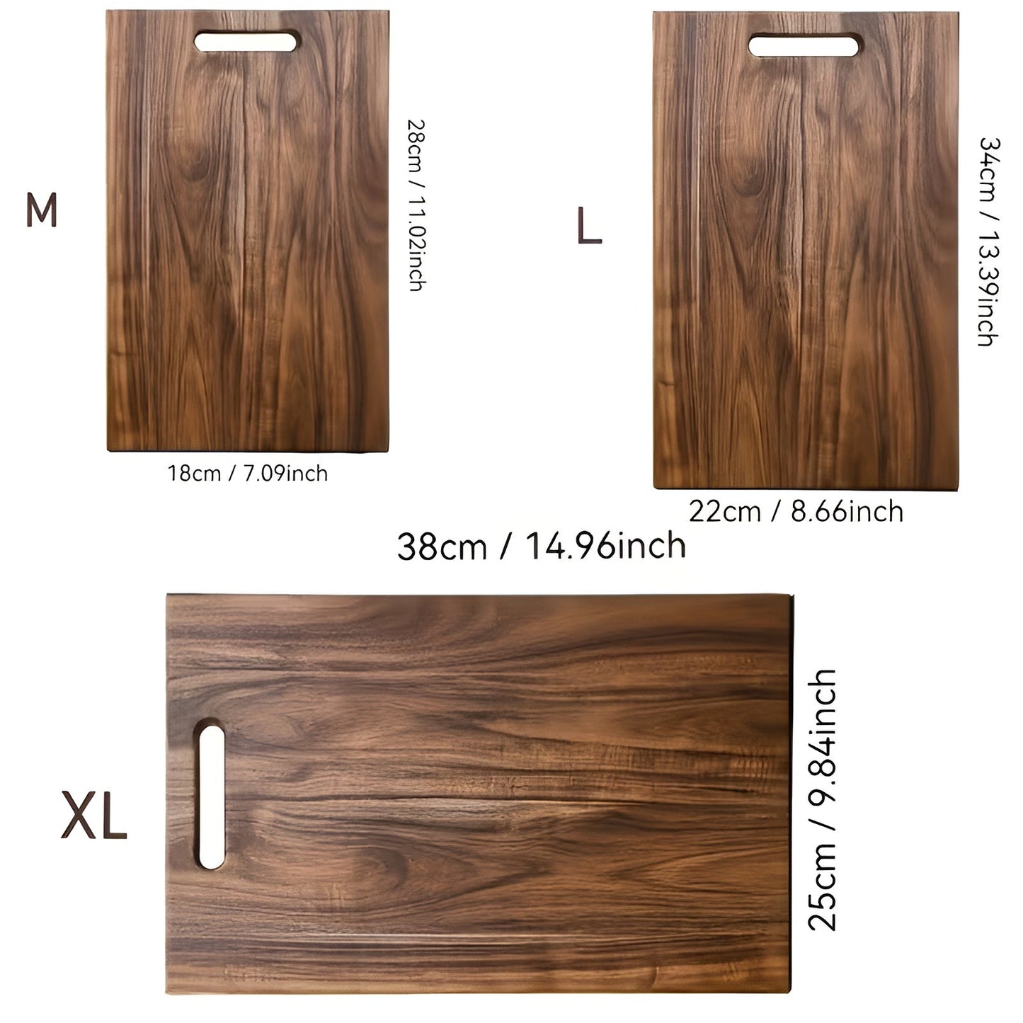Solid Wood Cutting Board Set Kitchen Chopping Serving Boards