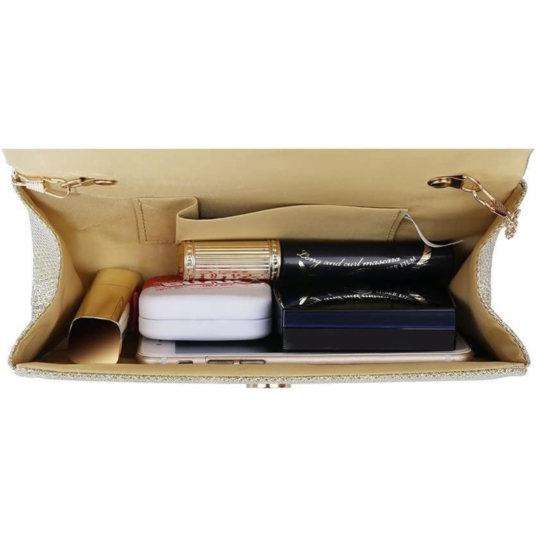 Sparkle Glitter Clutch Bag – Compact Elegant Party Handbag