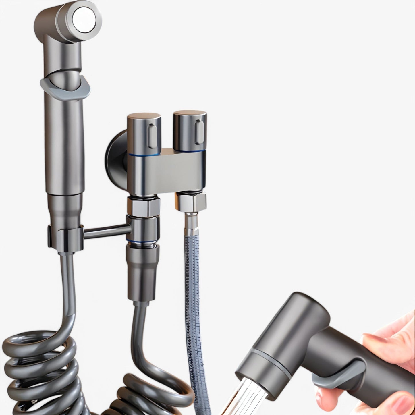 Stainless Steel Bidet Sprayer Bathroom Hygiene Toilet Washer Set