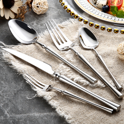Stainless Steel Cutlery Set Elegant Dining Flatware Collection