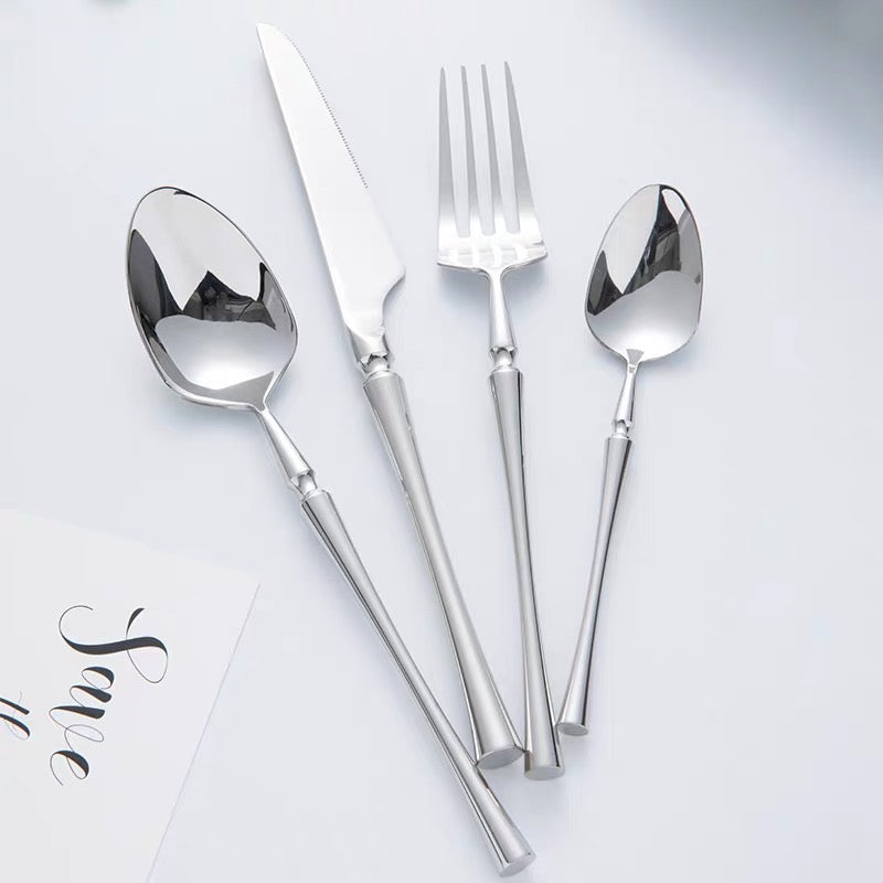 Stainless Steel Cutlery Set Elegant Dining Flatware Collection
