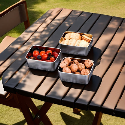 Stainless Steel Food Storage Container Set Stackable Kitchen Boxes