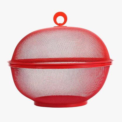 Stainless Steel Fruit Bowl Mesh Cover Large Capacity