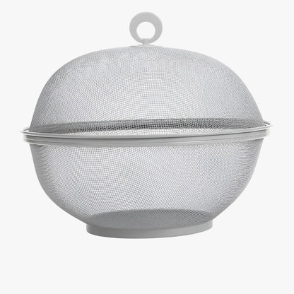Stainless Steel Fruit Bowl Mesh Cover Large Capacity