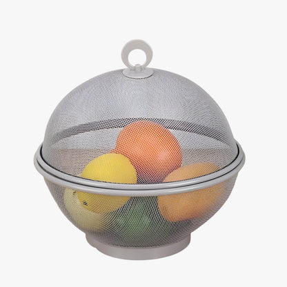 Stainless Steel Fruit Bowl Mesh Cover Large Capacity