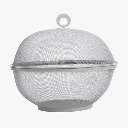 Stainless Steel Fruit Bowl Mesh Cover Large Capacity
