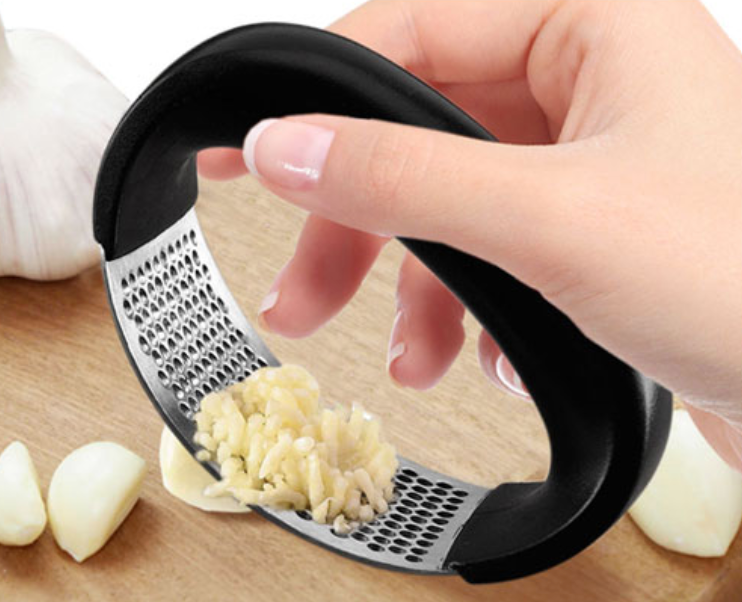 Stainless Steel Garlic Press Rocker Easy Garlic Crusher and Mincer Tool