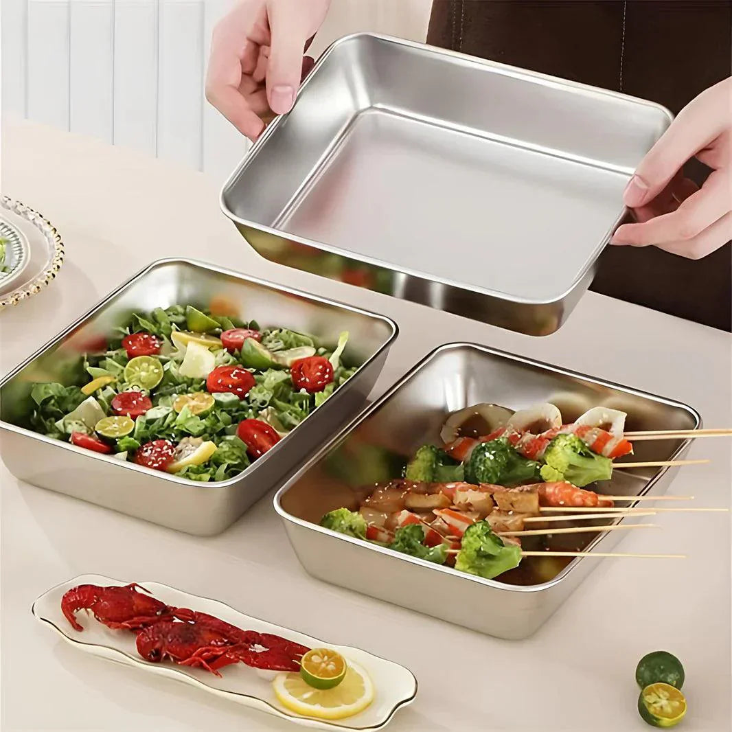 Stainless Steel Meal Prep Containers with Lids Stackable BPA-Free Kitchen Storage Set