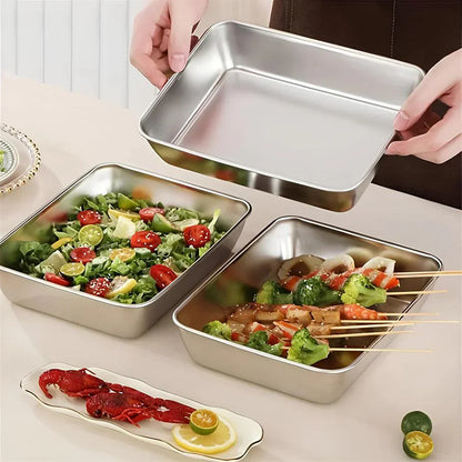 Stainless Steel Meal Prep Containers with Lids Stackable BPA-Free Kitchen Storage Set