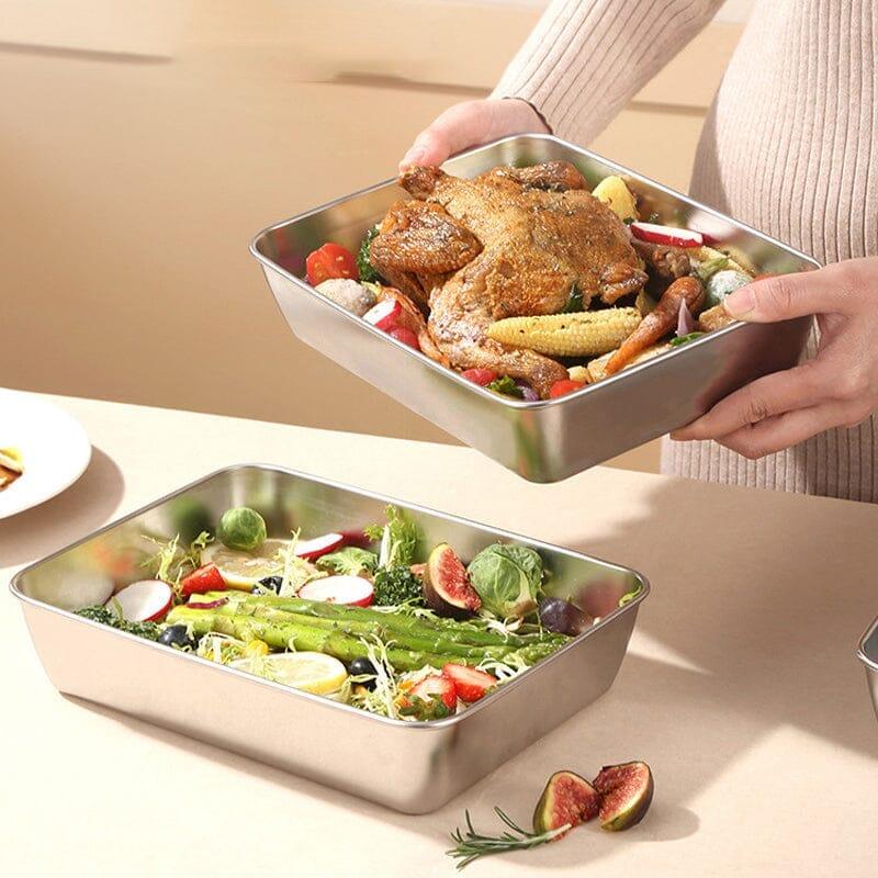 Stainless Steel Meal Prep Containers with Lids Stackable BPA-Free Kitchen Storage Set