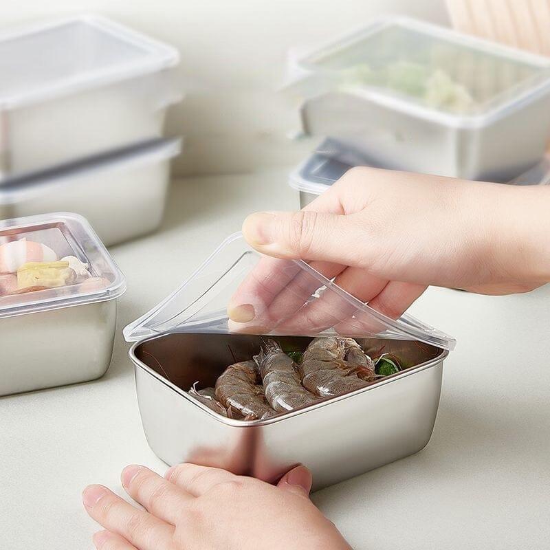Stainless Steel Meal Prep Containers with Lids Stackable BPA-Free Kitchen Storage Set