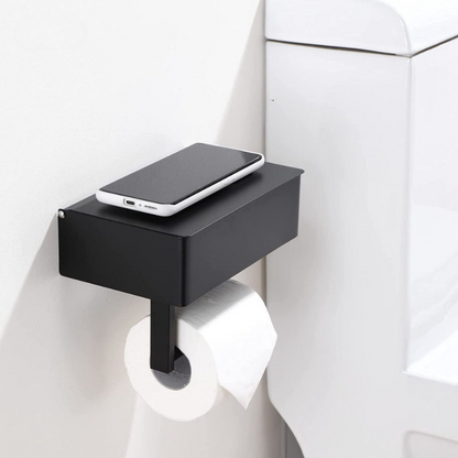 Stainless Steel Toilet Paper Holder Shelf Bathroom Storage Rack