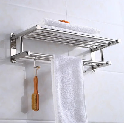 Stainless Steel Towel Rack Modern Bathroom Holder