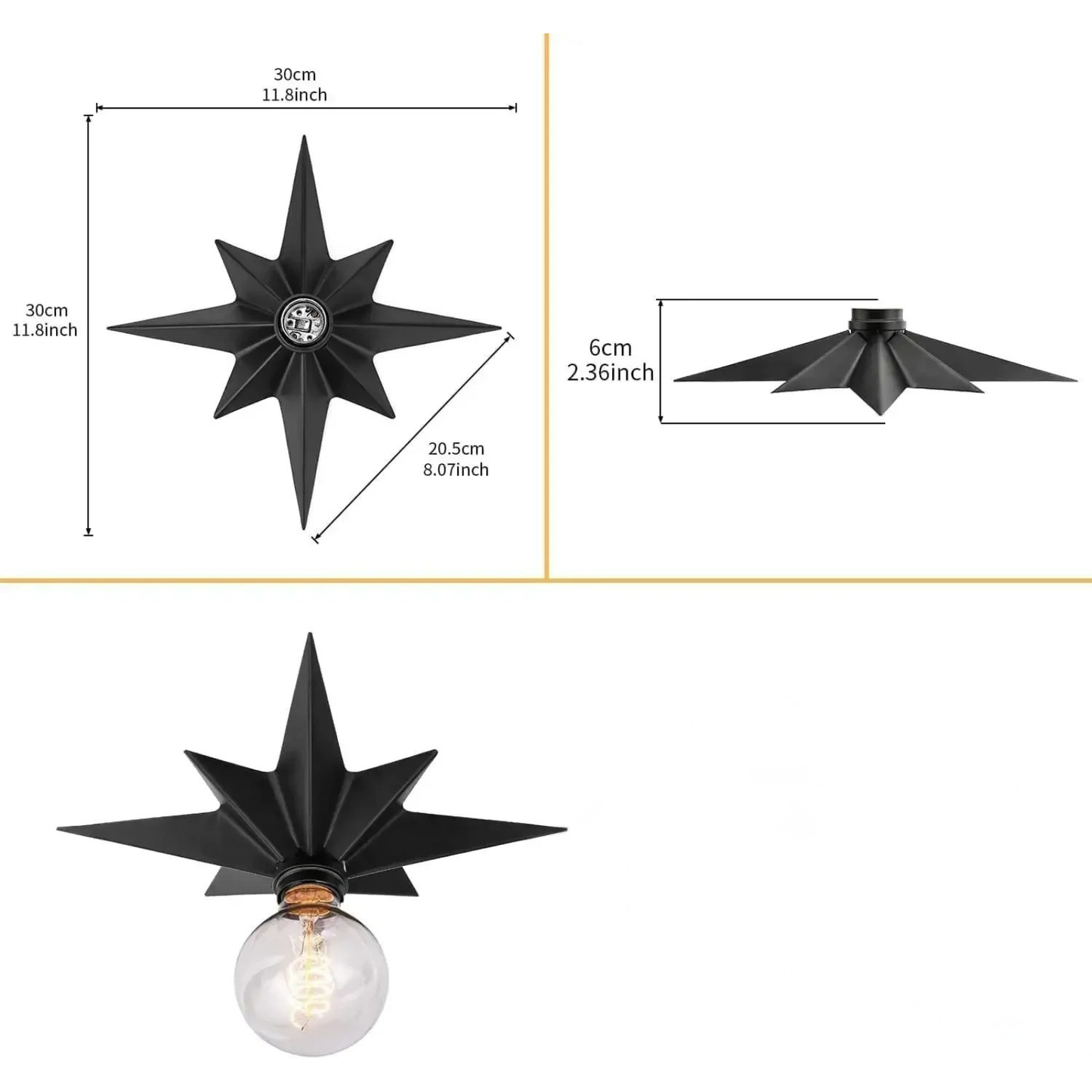 Star LED Wall Light Modern Decorative Ambient Lighting