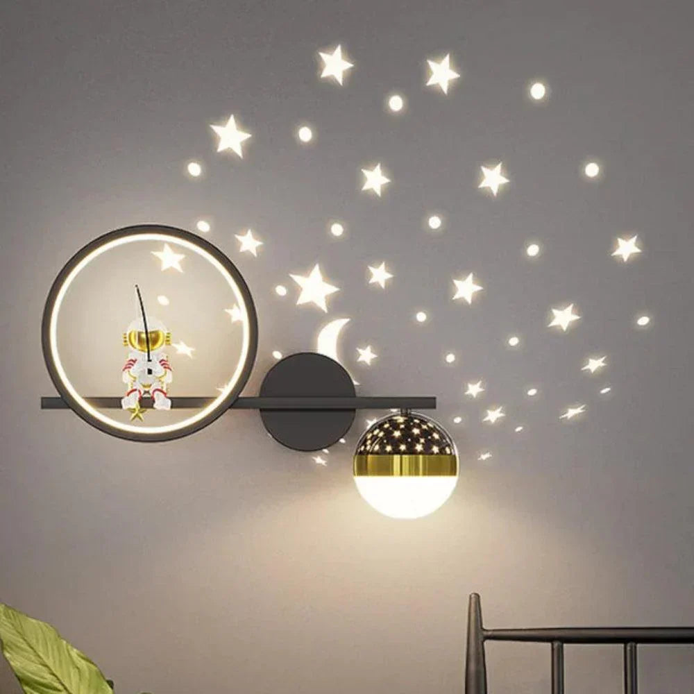 Star Projection Wall Lamp Kids Bedroom Night Light
