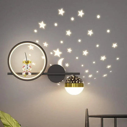 Star Projection Wall Lamp Kids Bedroom Night Light