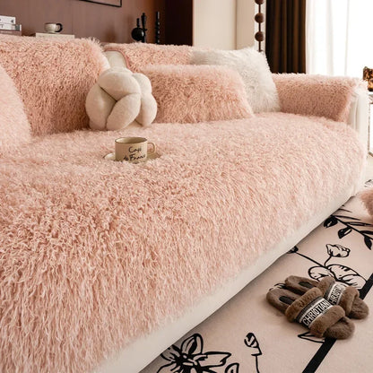 Stretch Sofa Cover Plush Couch Protector Non Slip Slipcover