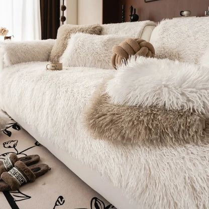 Stretch Sofa Cover Plush Couch Protector Non Slip Slipcover