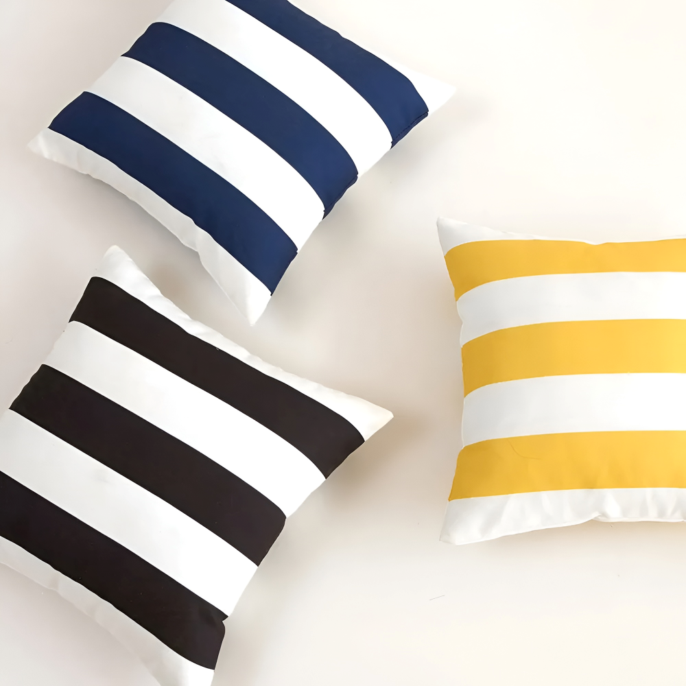 Striped Outdoor Cushion Cover Waterproof Pillowcase for Sofa 45x45 cm
