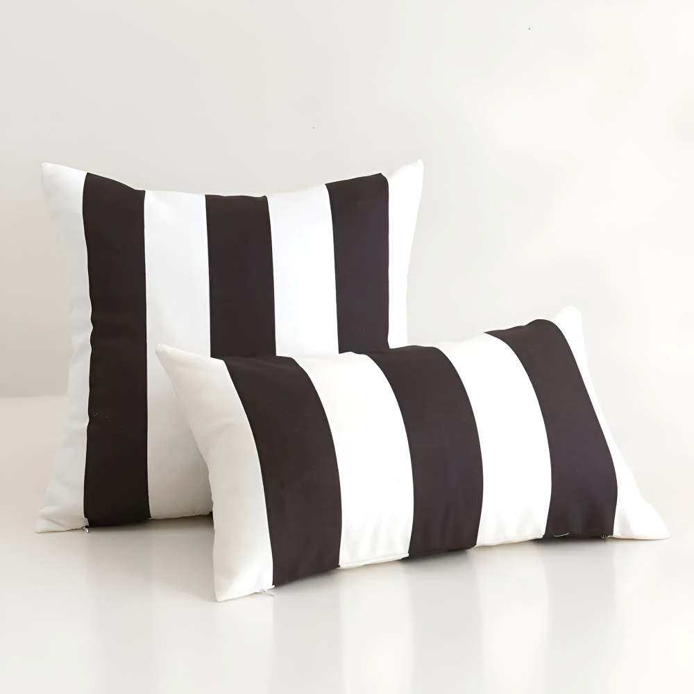 Striped Outdoor Cushion Cover Waterproof Pillowcase for Sofa 45x45 cm