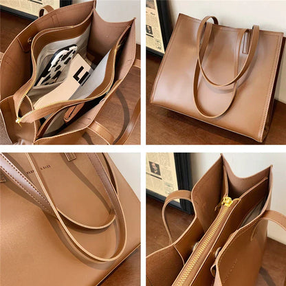 Structured Women's Handbag with Three Compartments
