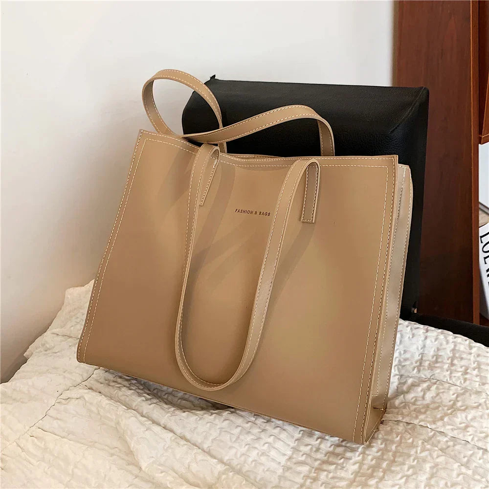 Structured Women's Handbag with Three Compartments