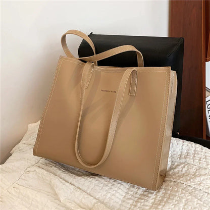 Structured Women's Handbag with Three Compartments