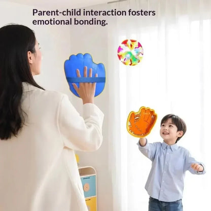 Suction Cup Ball Catch Gloves Interactive Coordination Toy