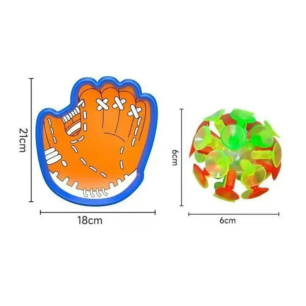 Suction Cup Ball Catch Gloves Interactive Coordination Toy