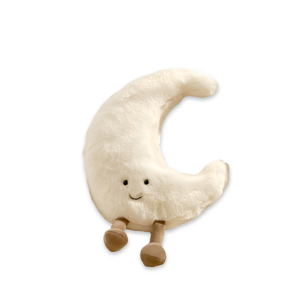 Sun Moon Decorative Pillow Celestial Plush Cushion