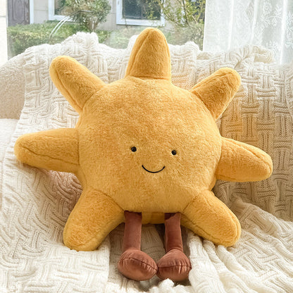 Sun Moon Decorative Pillow Soft Celestial Cushion